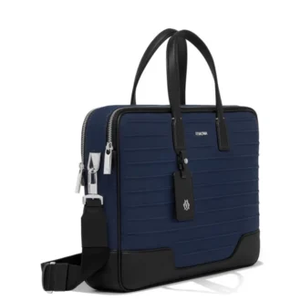 Aktentasche aus Leder und Canvas Aktentasche