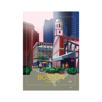 Boston-Gepäckaufkleber