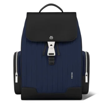 Flap Large aus Leder und Canvas Rucksack