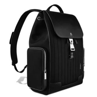 Flap Large aus Leder und Canvas Rucksack