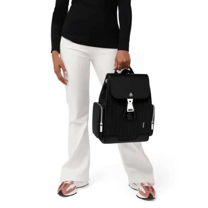 Never Still Small Flap in Leder & Canvas Rucksack