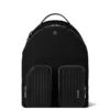 Rucksack Medium aus Leder und Canvas