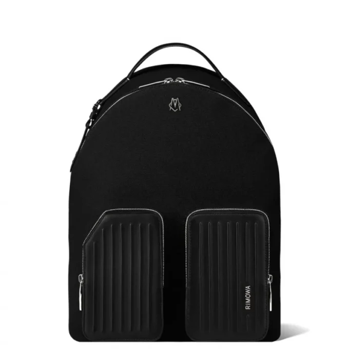 Rucksack Medium aus Leder und Canvas
