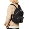 Rucksack Medium aus Leder und Canvas