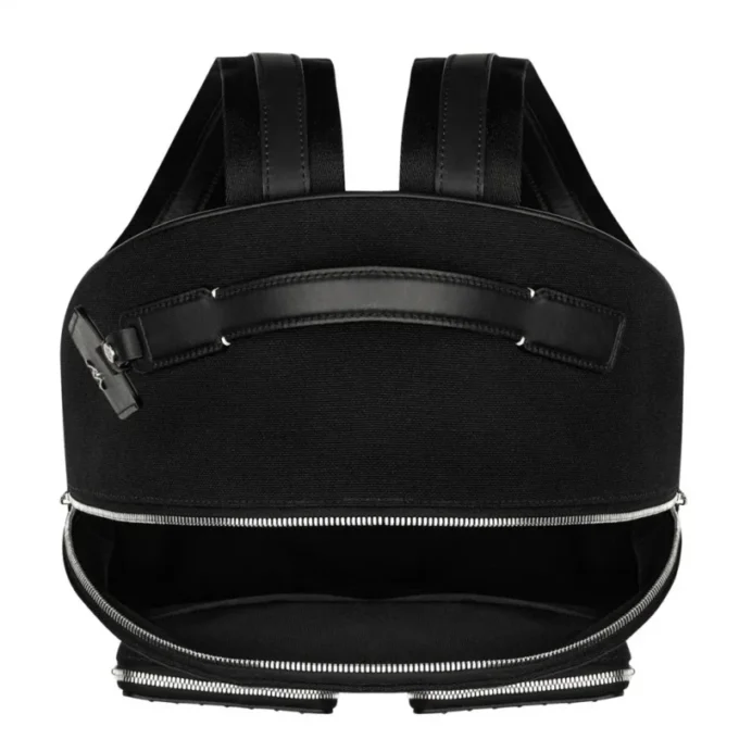 Rucksack Medium aus Leder und Canvas