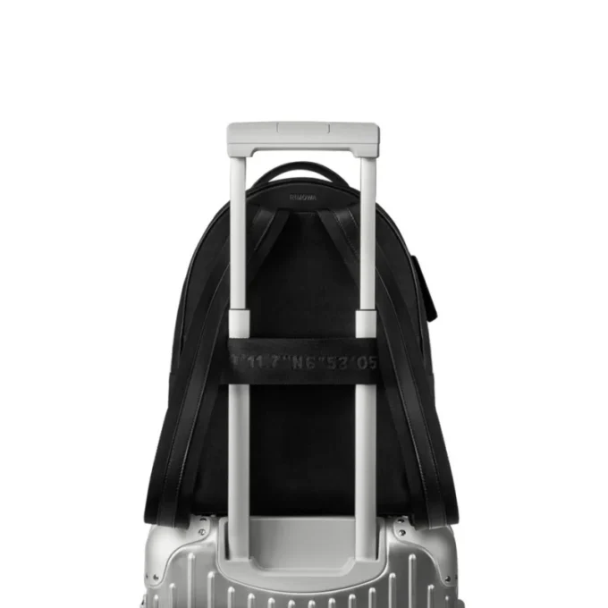 Rucksack Medium aus Leder und Canvas