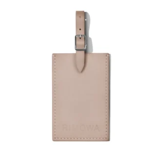 Taupe Personalisierte Leder-Gepäckanhänger